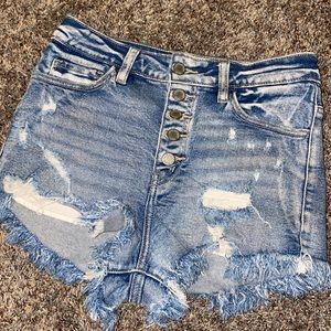 KanCan Distressed Denim Shorts